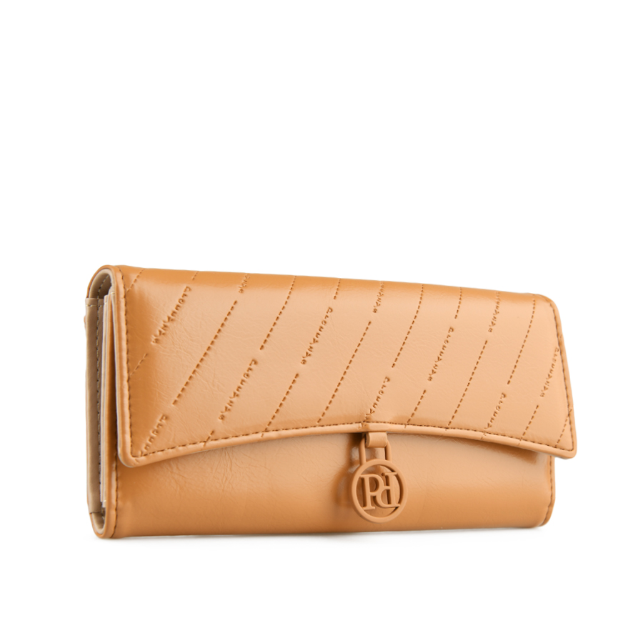 дамско портмоне еко кожа светло кафяво 0