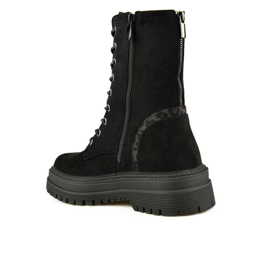 botine damă textil negru 3