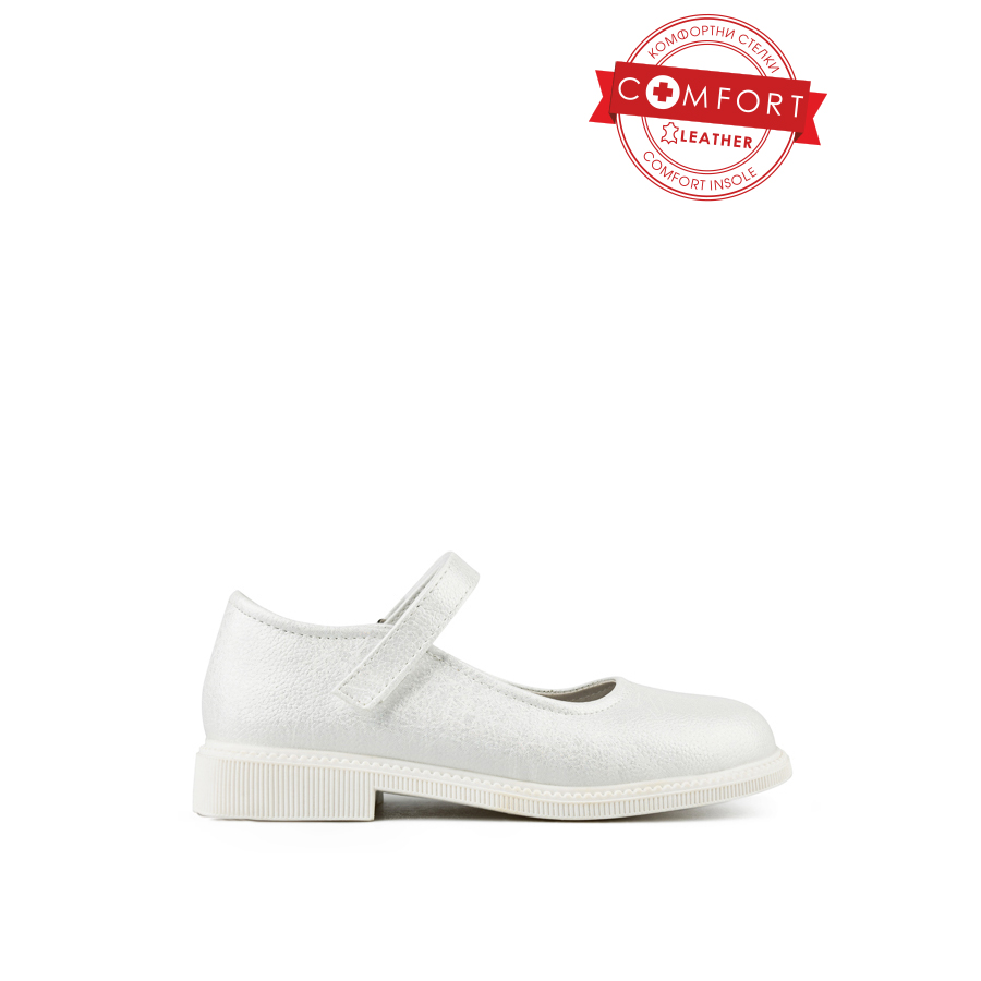 детски обувки еко кожа сребърни 0