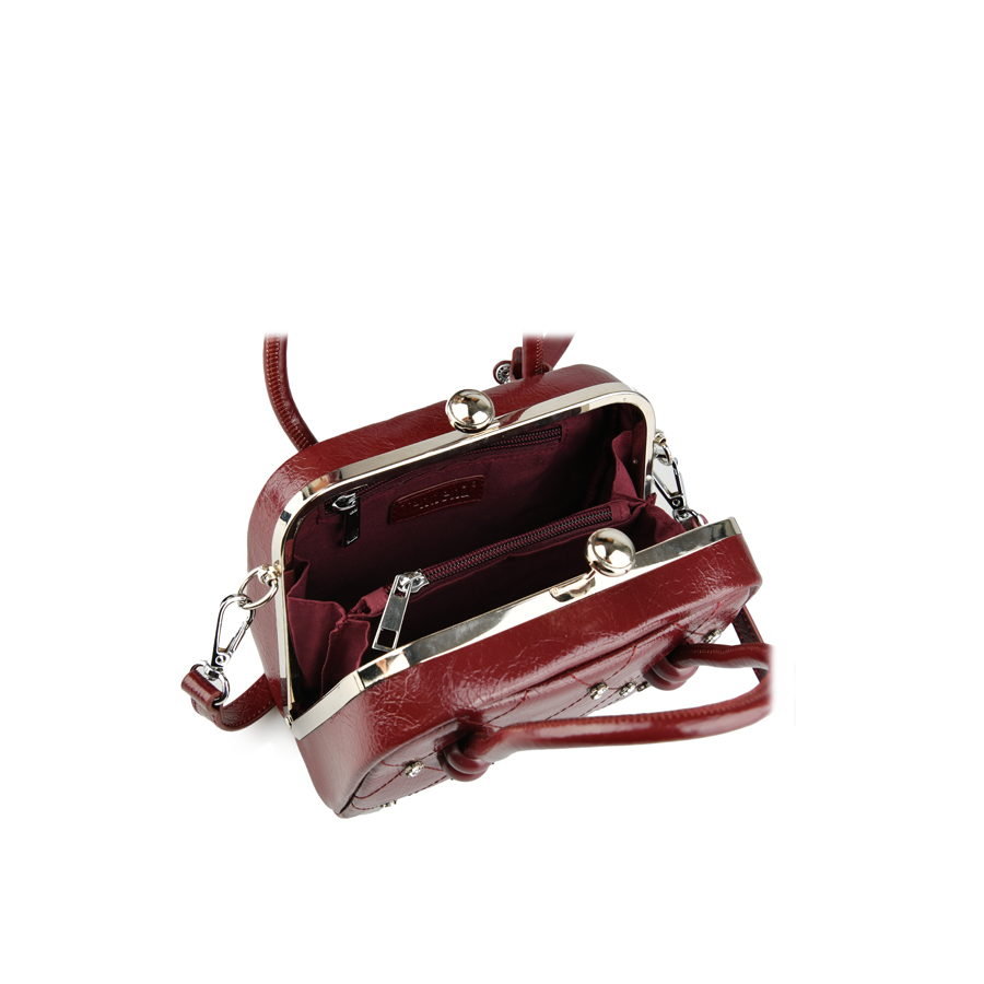 γυναικεία τσάντα οικολογικό δέρμα μπορντό 2