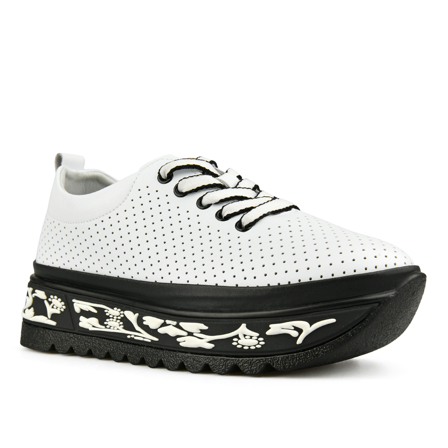 γυναικεία παπούτσια φυσικό δέρμα λευκά 1