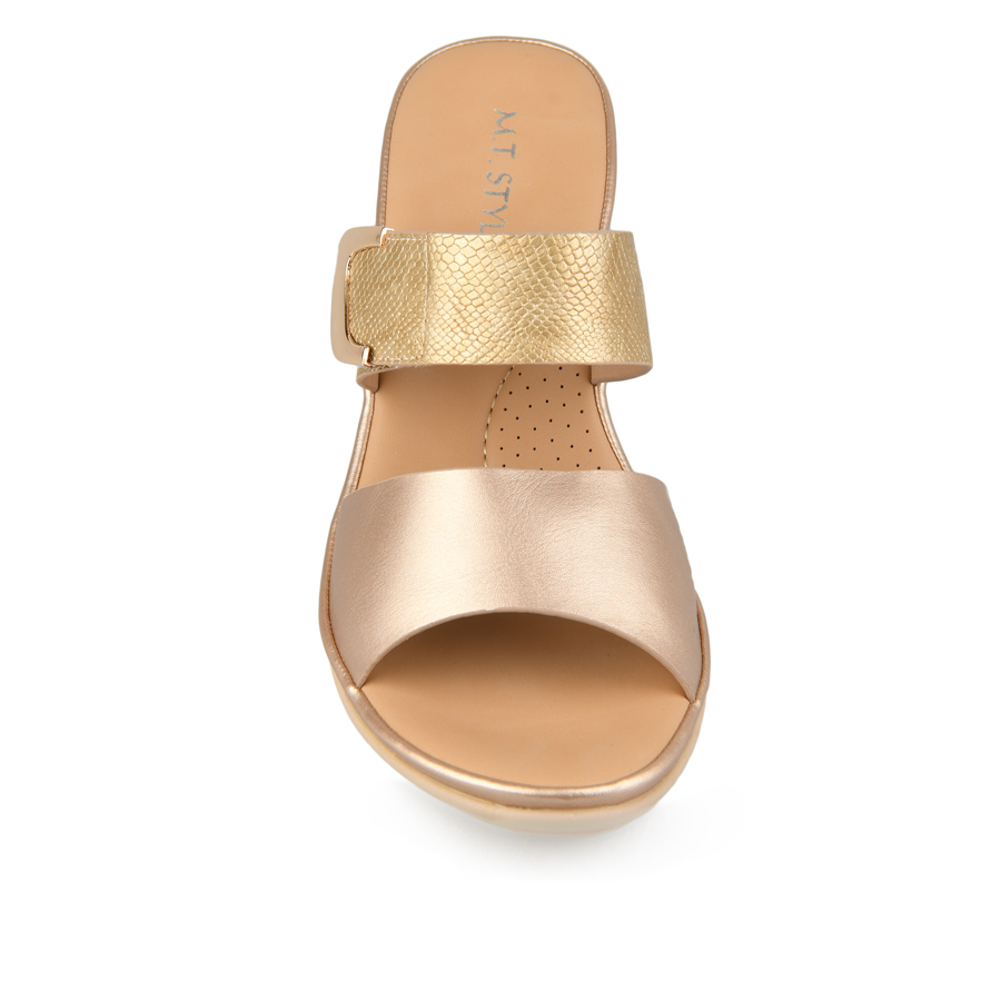 дамски чехли еко кожа бежови 1