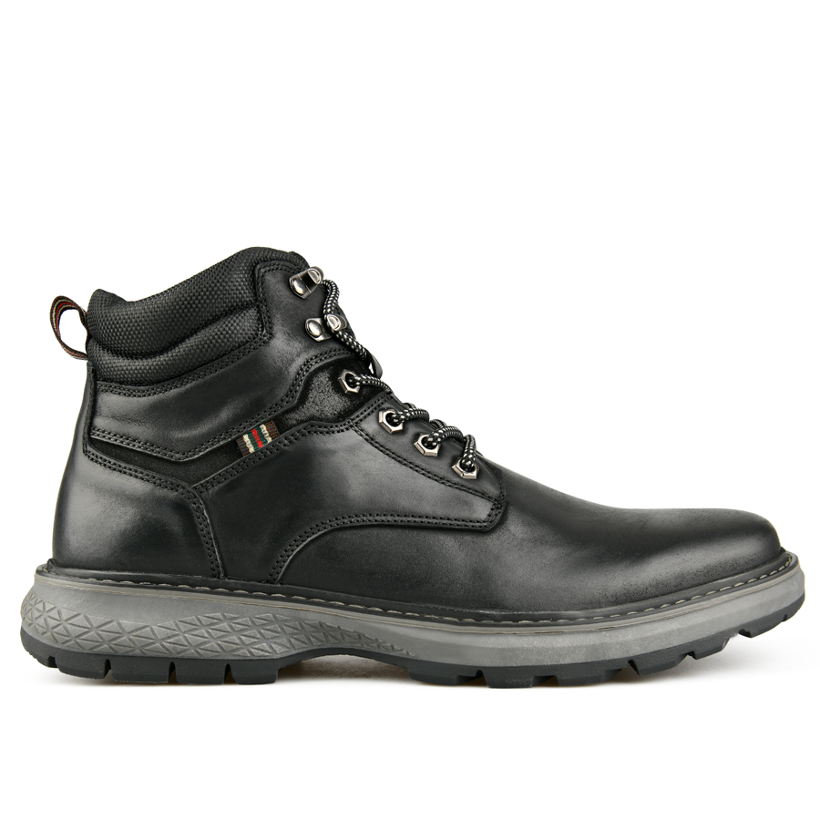 botine bărbați piele naturală negru 0