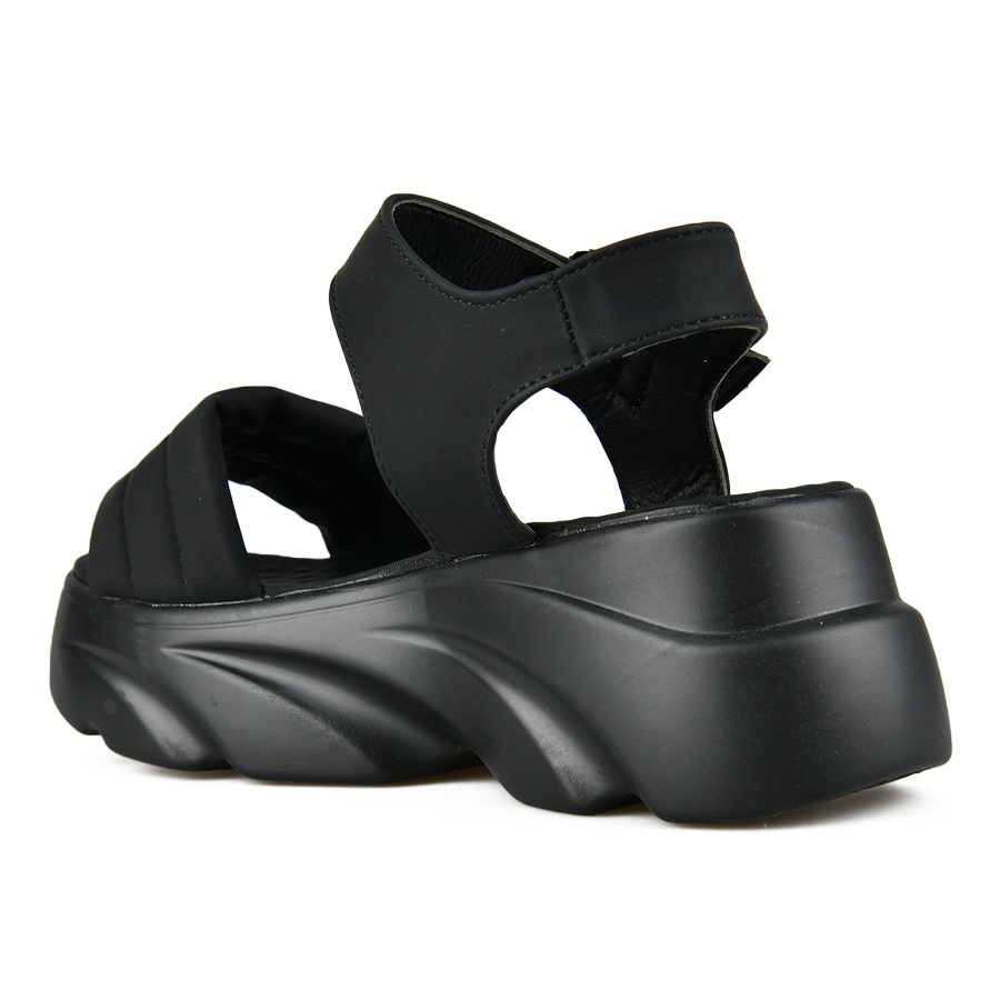 дамски сандали еко кожа черни 3