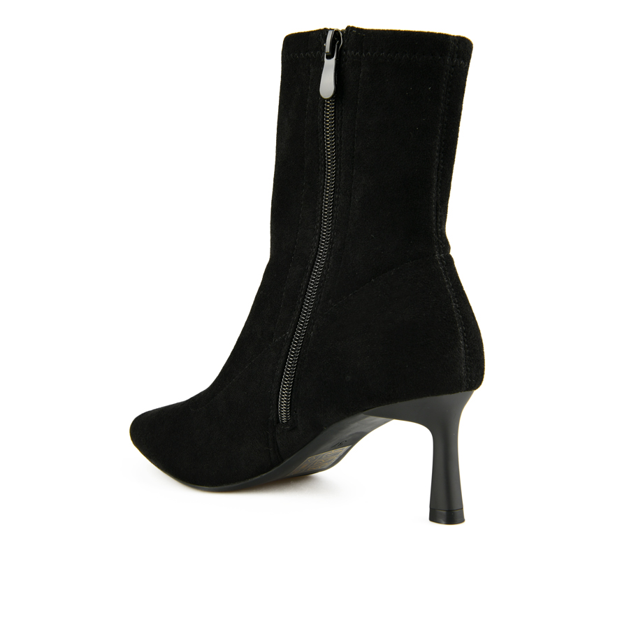 γυναικεία μποτάκια ύφασμα μαύρο 3