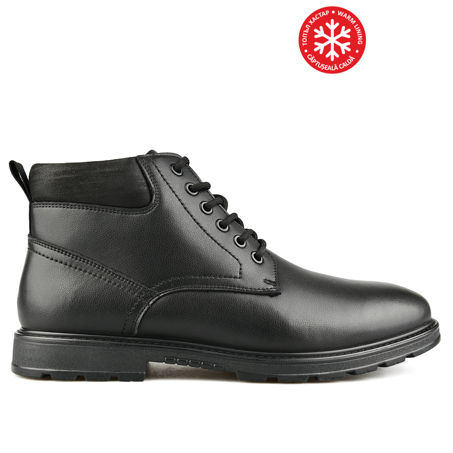 botine bărbați piele naturală negru 0