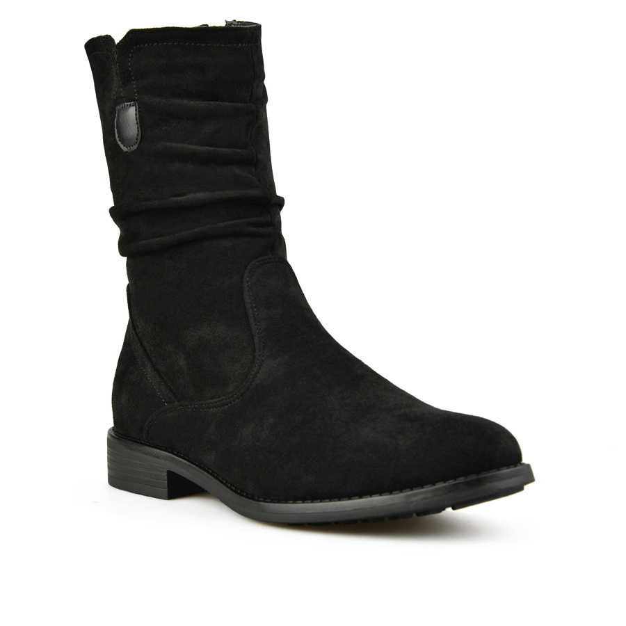 botine damă textil negru 1