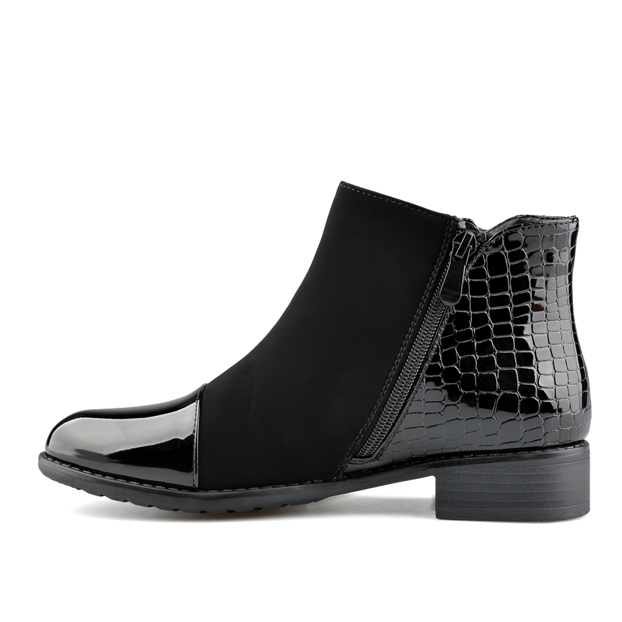 botine damă textil negru 1