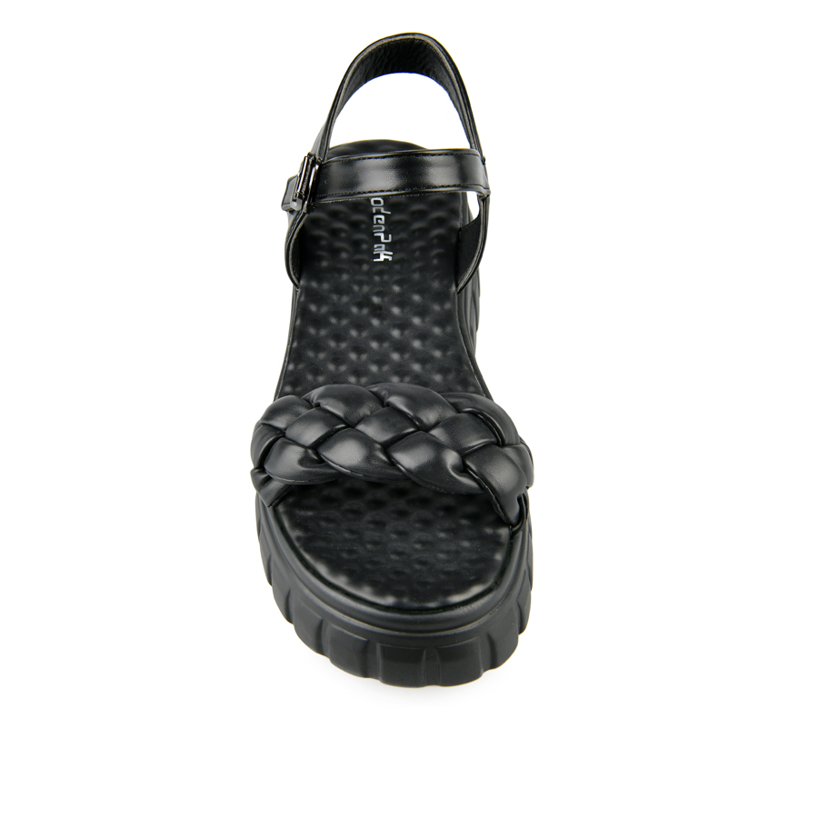 дамски сандали еко кожа черни 1