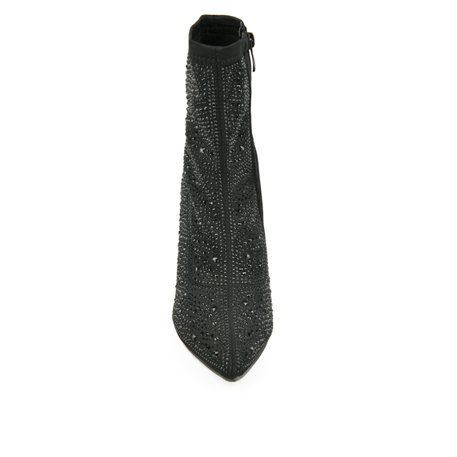 botine damă textil negru 2