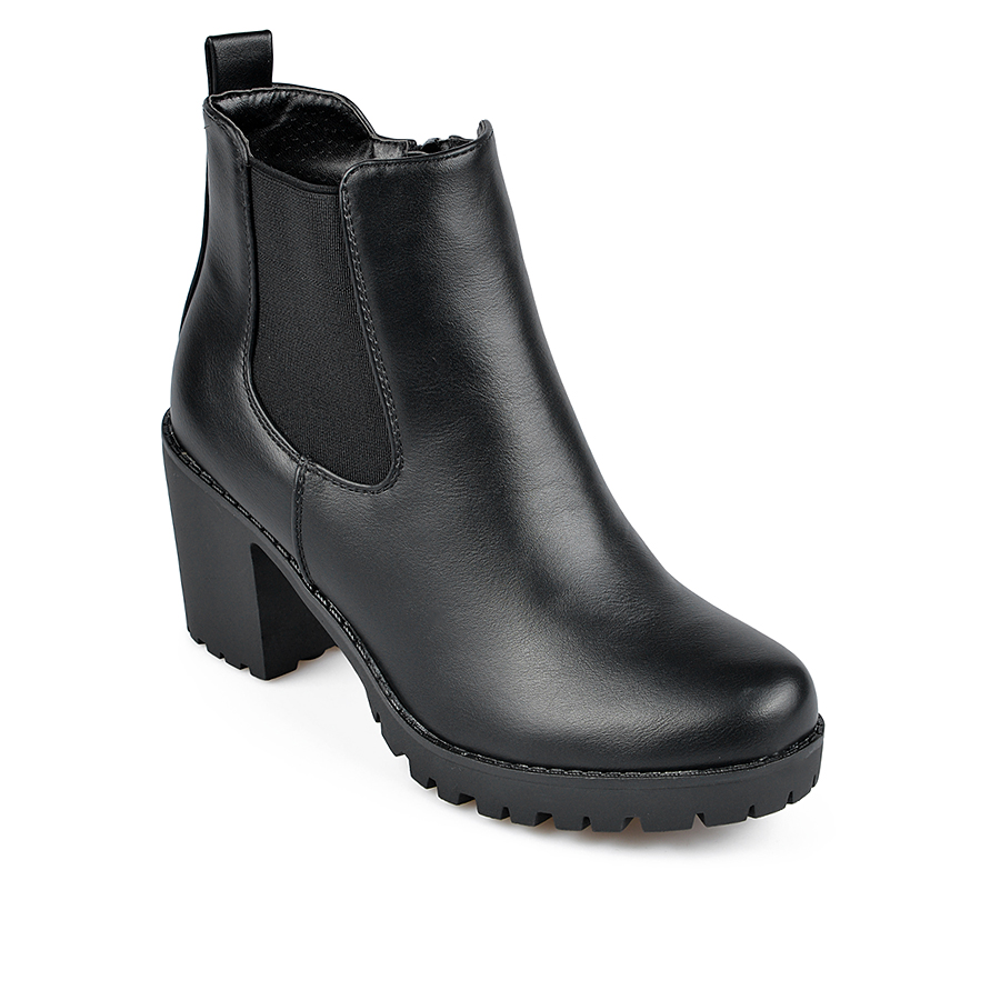 botine damă piele ecologică negru 2
