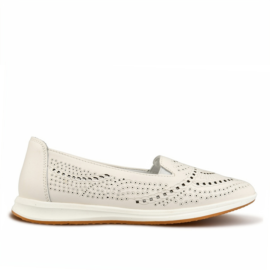 дамски обувки естествена кожа бели 0