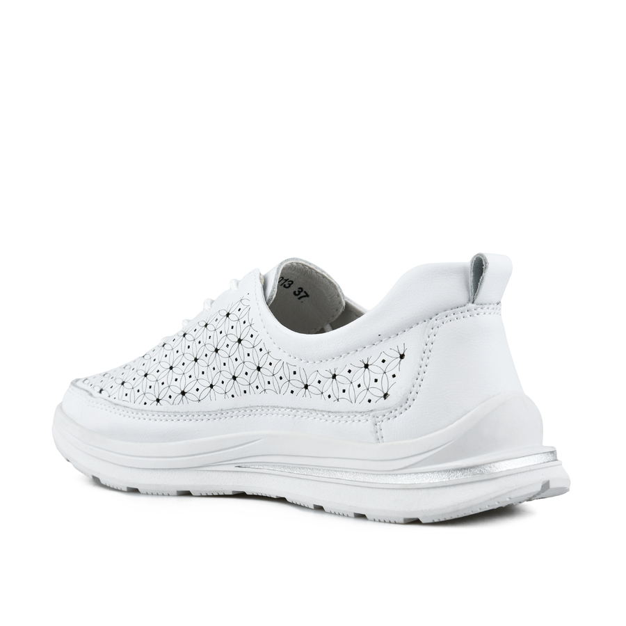 γυναικεία παπούτσια φυσικό δέρμα λευκά 3