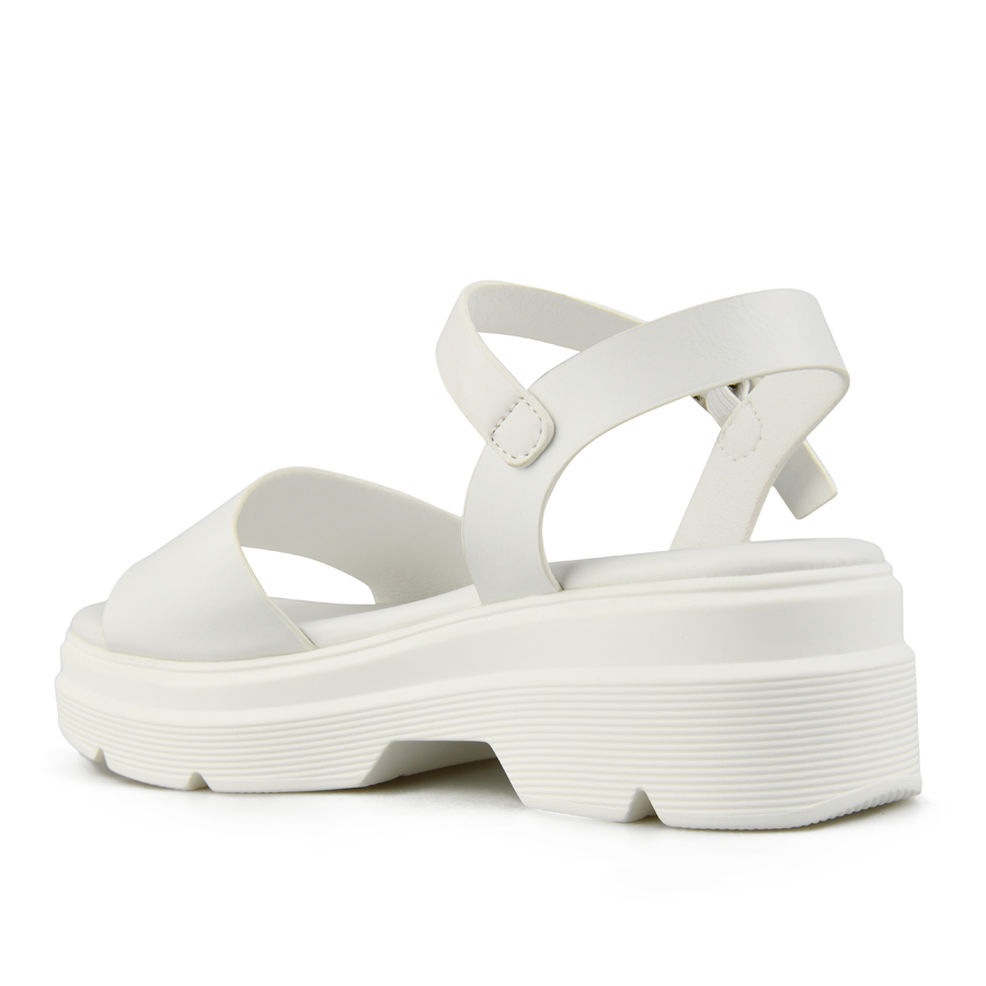 sandale damă piele ecologică alb 3