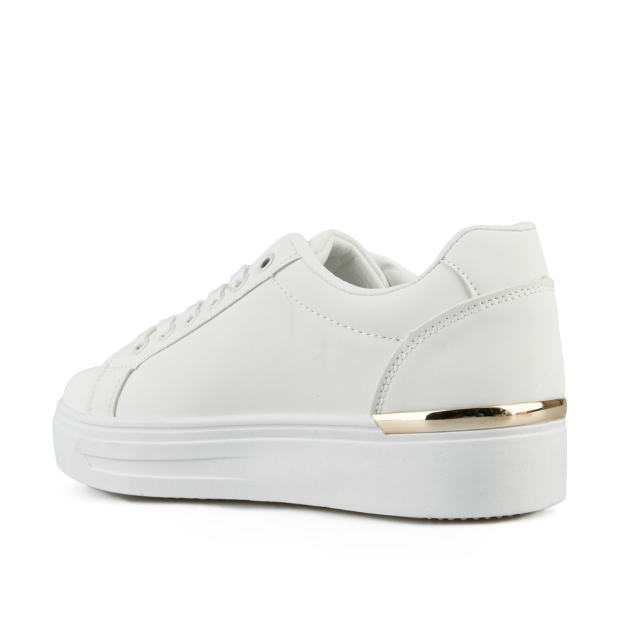 γυναικεία sneakers οικολογικό δέρμα λευκό/κόκκινο 3