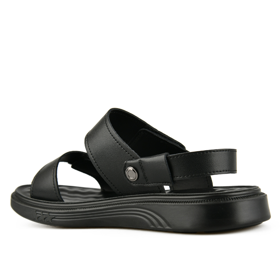 мъжки сандали естествена кожа черни 3