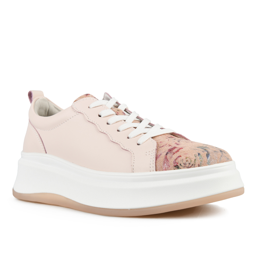 γυναικεία παπούτσια φυσικό δέρμα ροζ 2