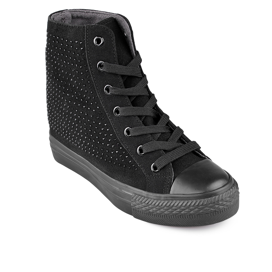 γυναικεία μποτάκια οικολογικό δέρμα μαύρο 1