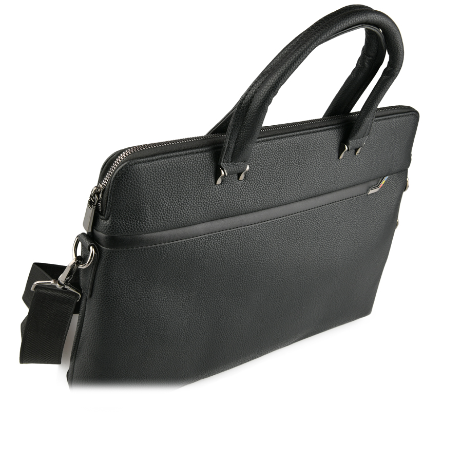 geantă bărbați piele naturală negru 2