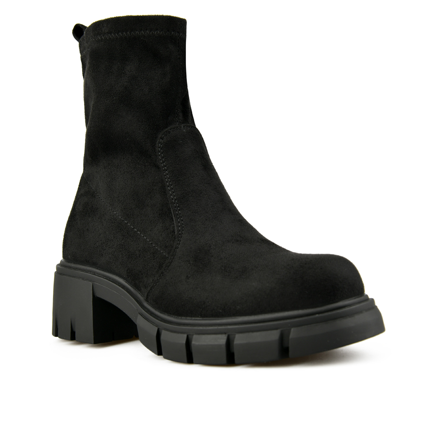 botine damă textil negru 1