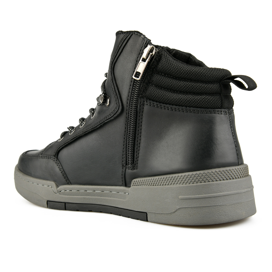 botine bărbați piele naturală negru 3