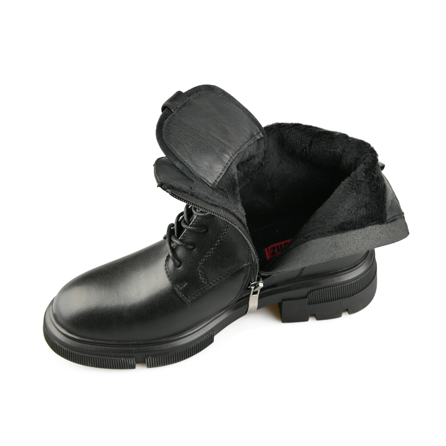 botine damă piele naturală negru 5