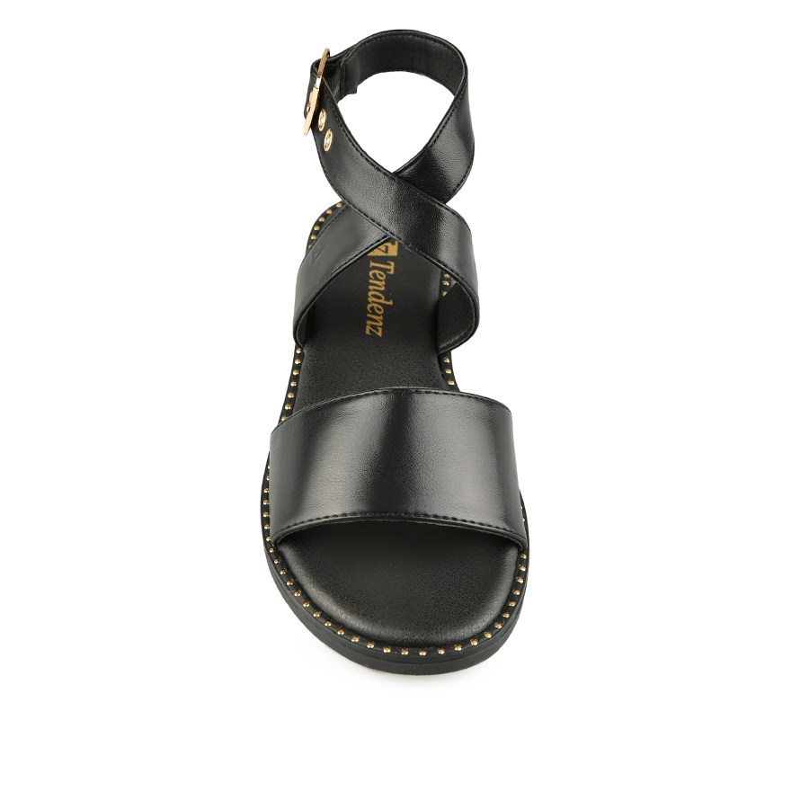 дамски сандали еко кожа черни 1