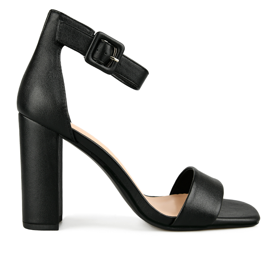 дамски сандали еко кожа черни 0