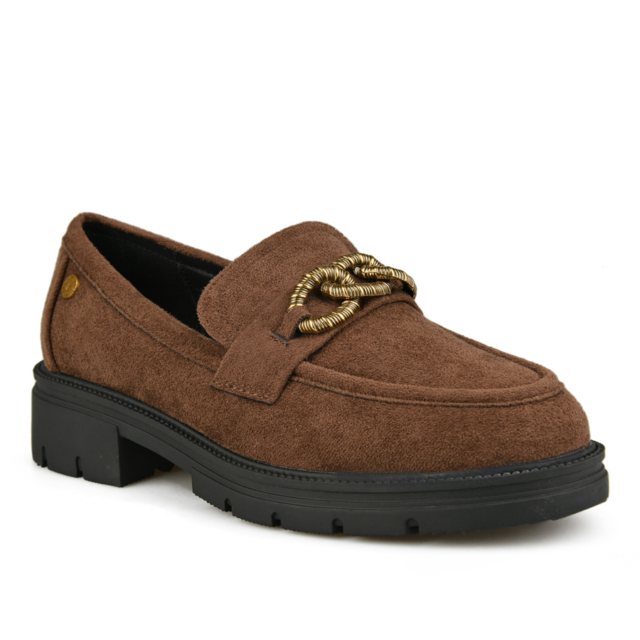 дамски обувки текстил кафяви 0