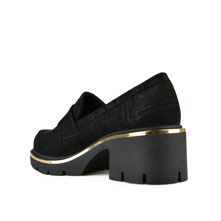 γυναικεία παπούτσια ύφασμα μαύρο 3