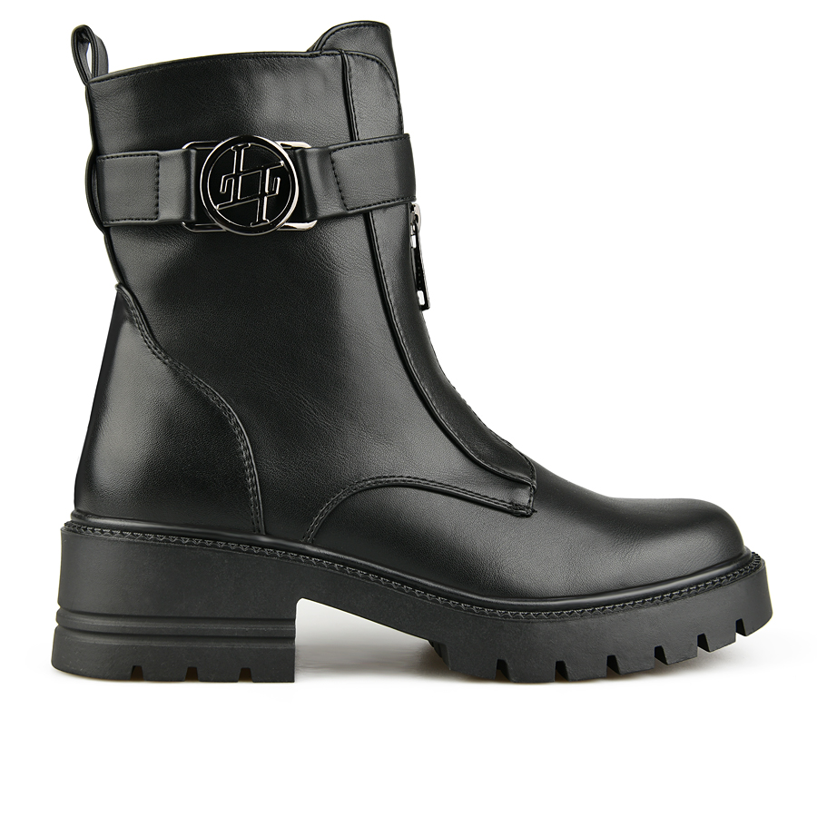 botine damă piele ecologică negru 0
