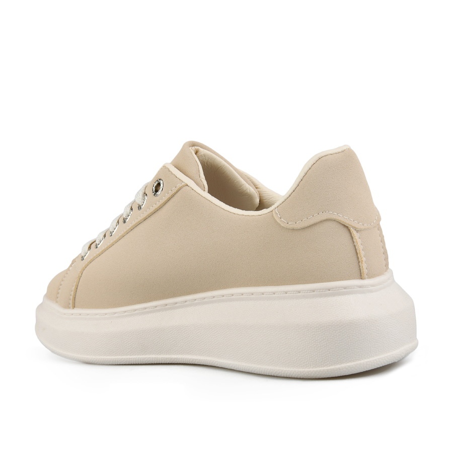 дамски кецове еко кожа бежови 3