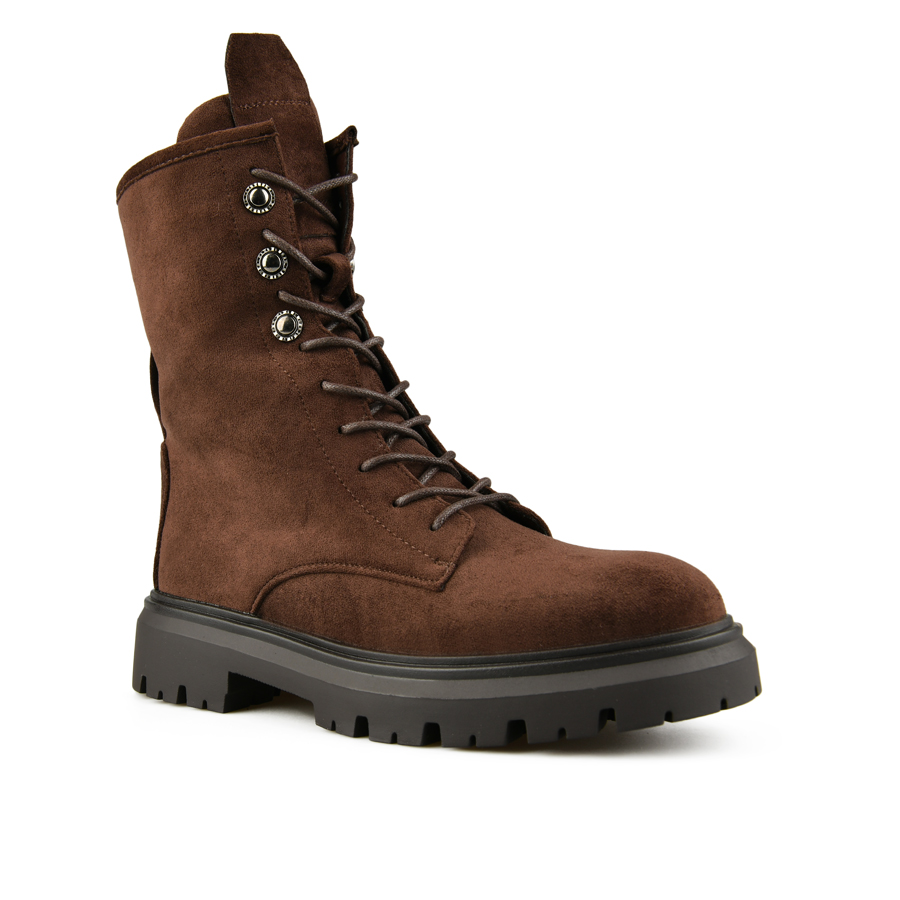 botine damă textil maro 1