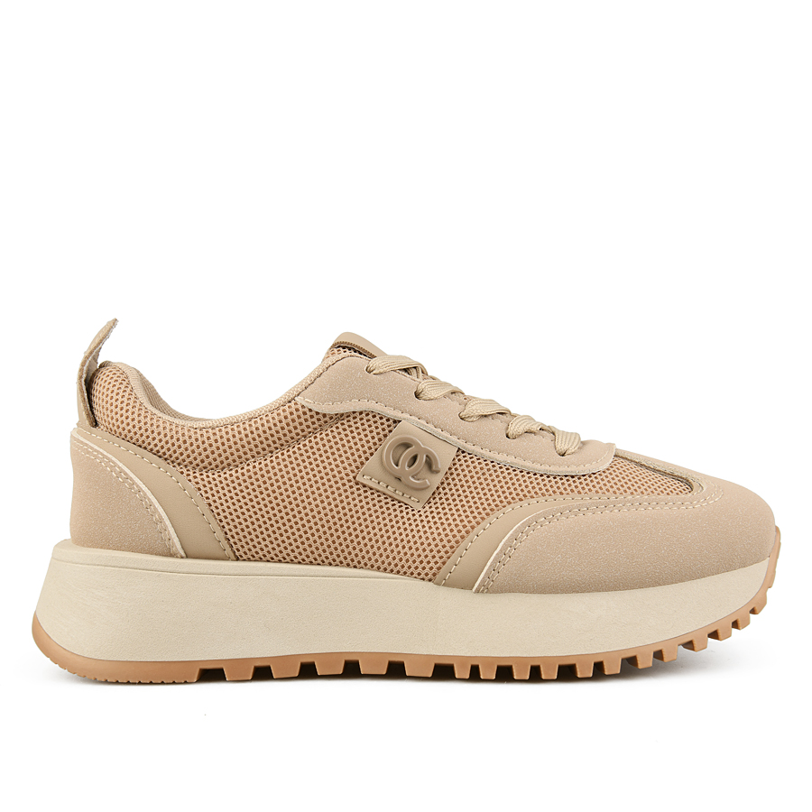 adidași damă piele ecologică/textil bej 0