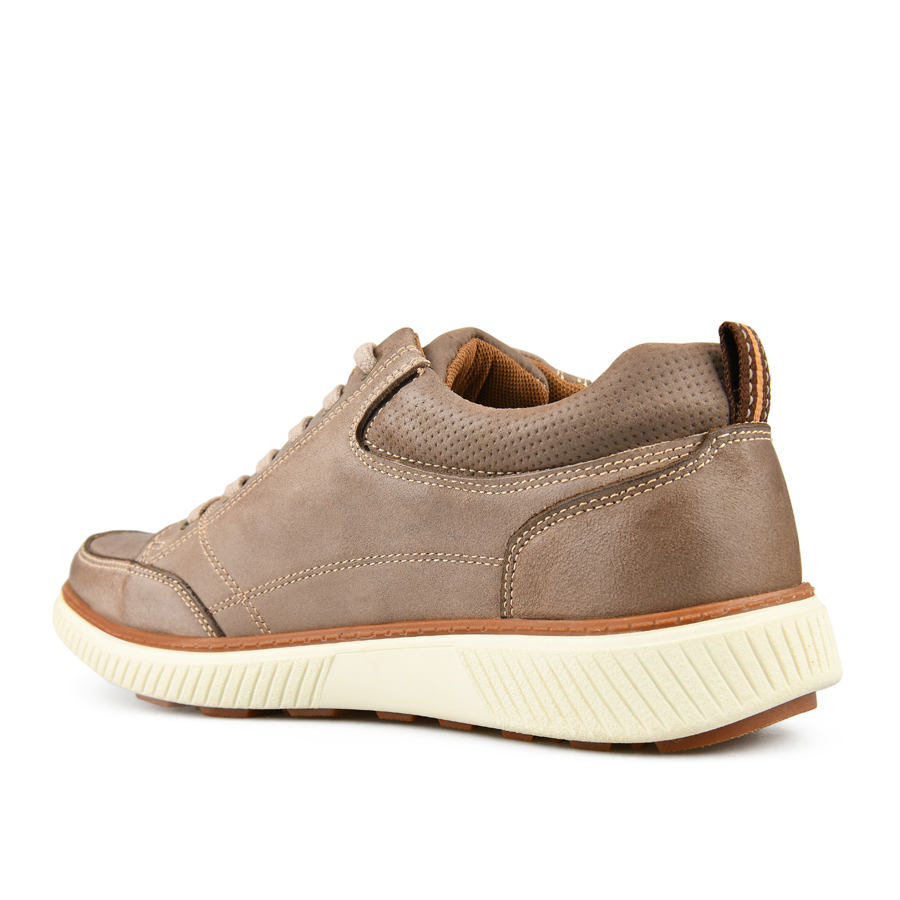 ανδρικά παπούτσια φυσικό δέρμα σκούρο μπεζ 3