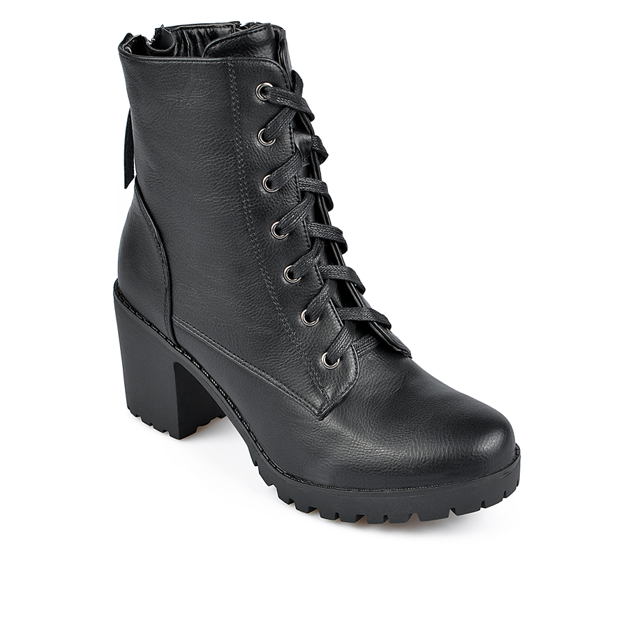 botine damă piele ecologică negru 2