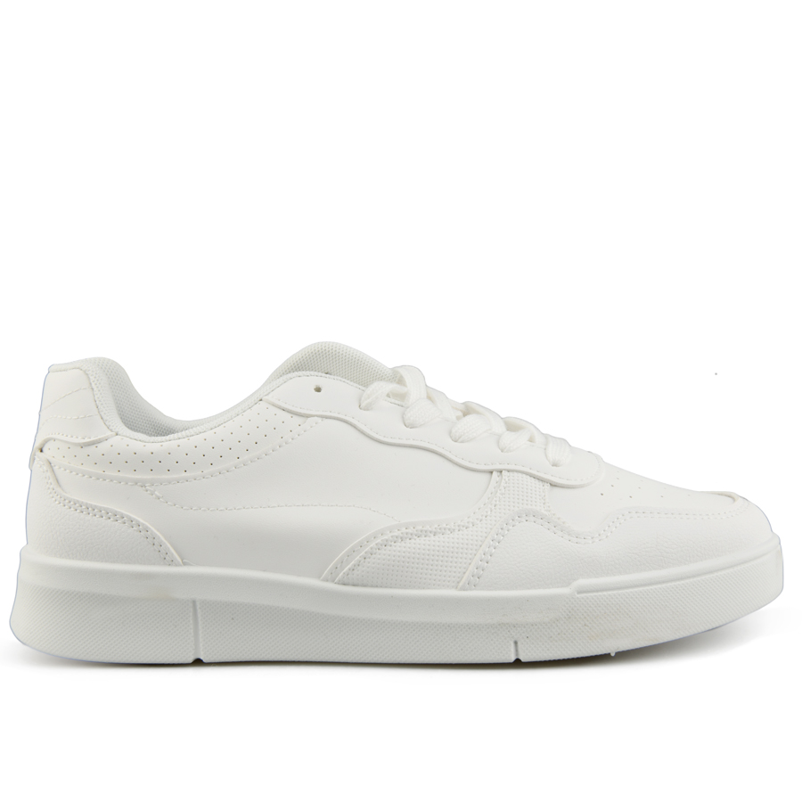 мъжки маратонки еко кожа бели 0