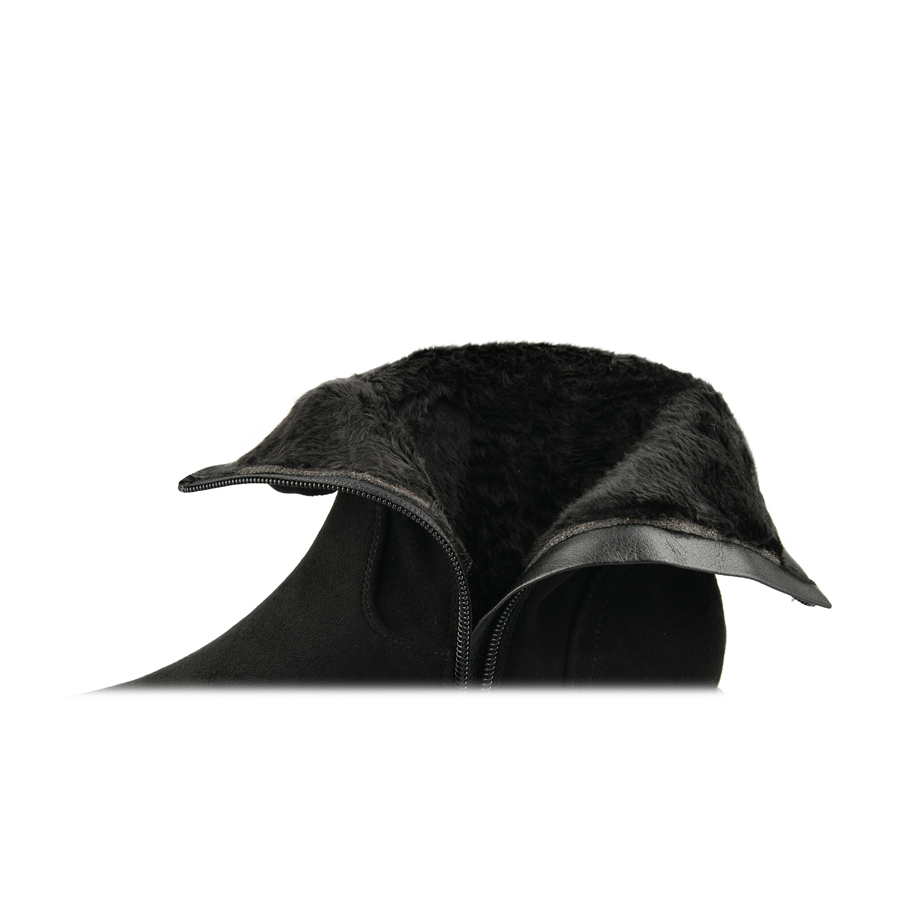 botine damă textil negru 5