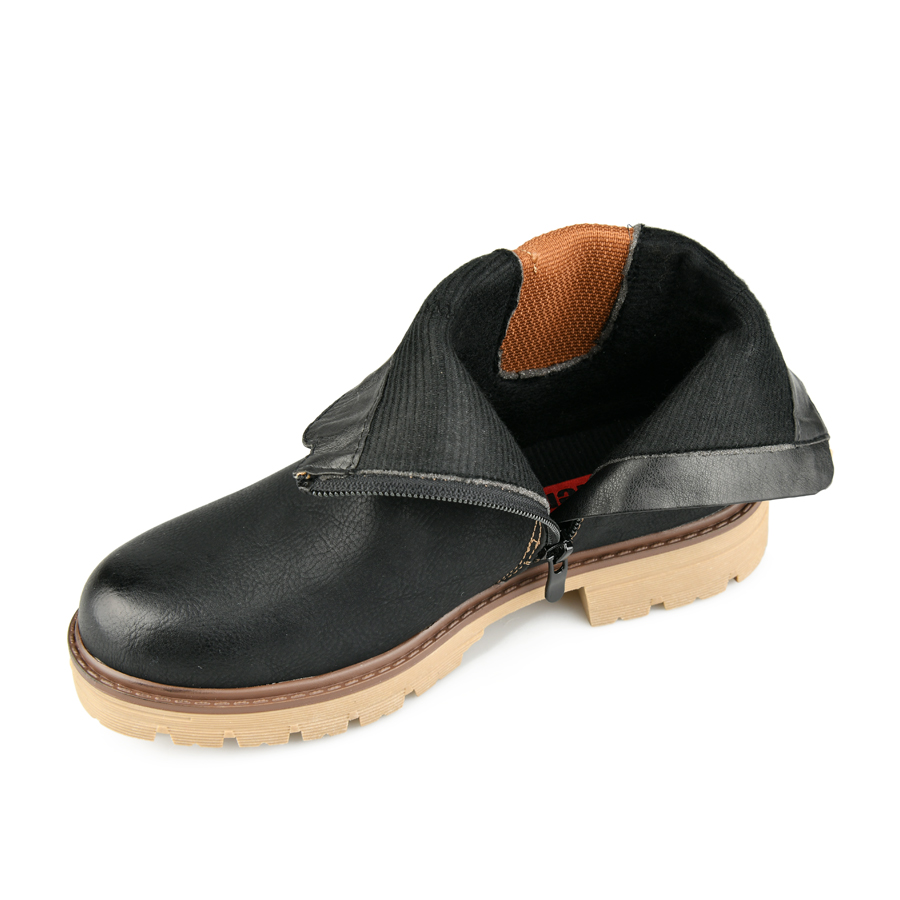 γυναικεία μποτάκια οικολογικό δέρμα μαύρο 5