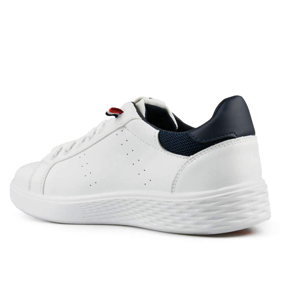 мъжки кецове еко кожа бели 3