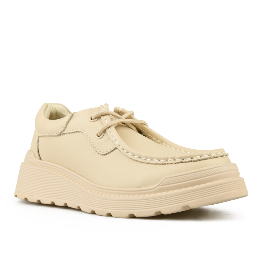 γυναικεία παπούτσια φυσικό δέρμα μπεζ 2