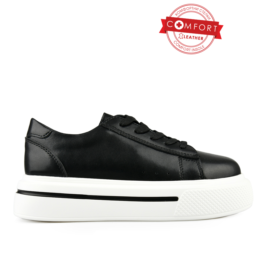 pantofi damă piele naturală negru 0