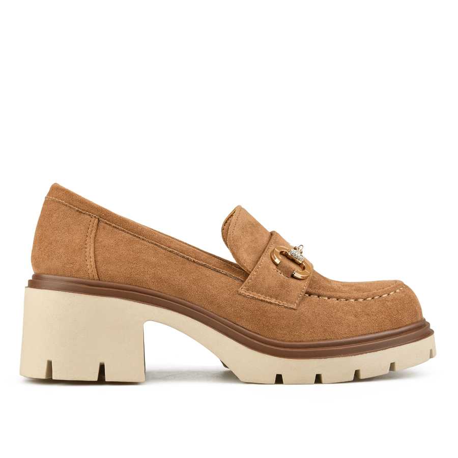 дамски обувки текстил светло кафяви 0