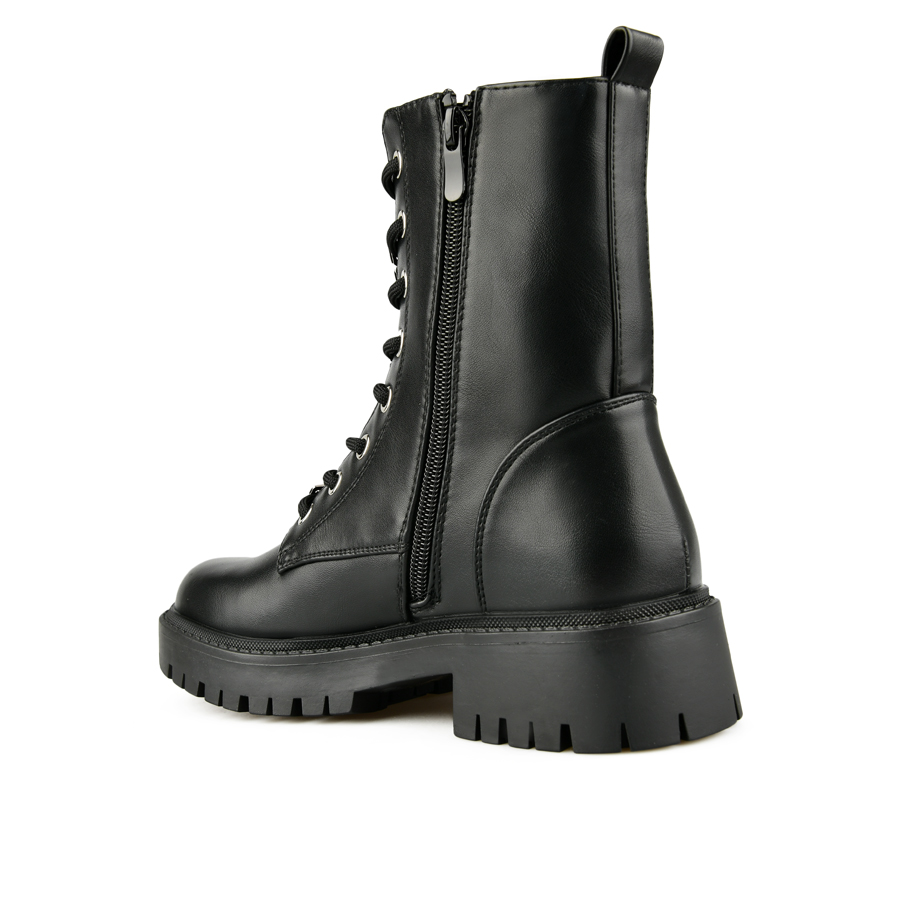 γυναικεία μποτάκια οικολογικό δέρμα μαύρο 3