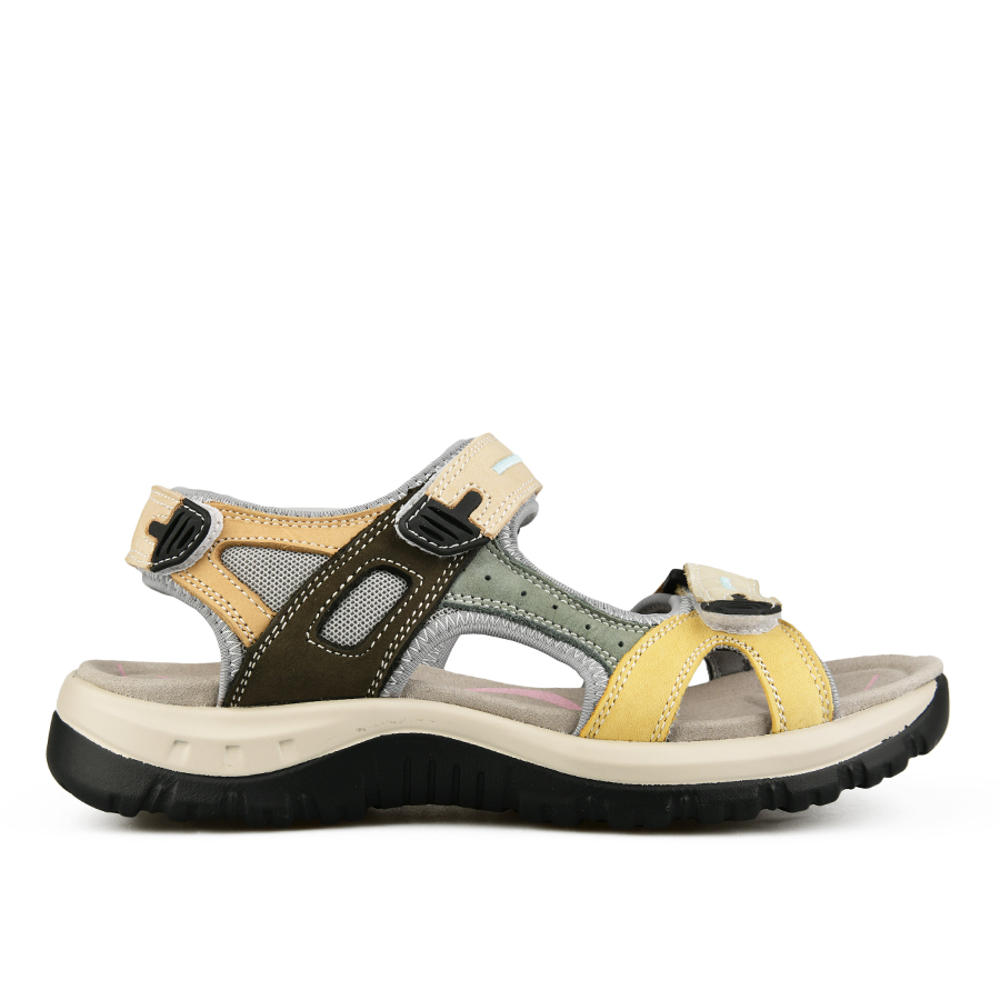 дамски сандали естествена кожа/текстил многоцветни 0