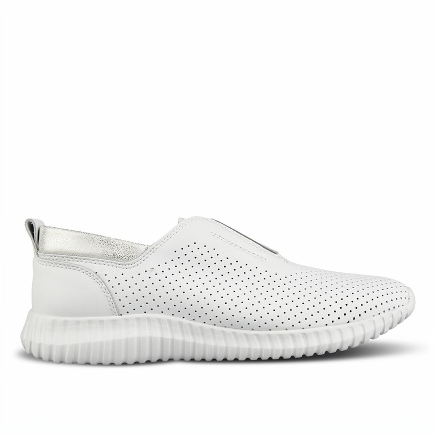 дамски обувки естествена кожа бели 0