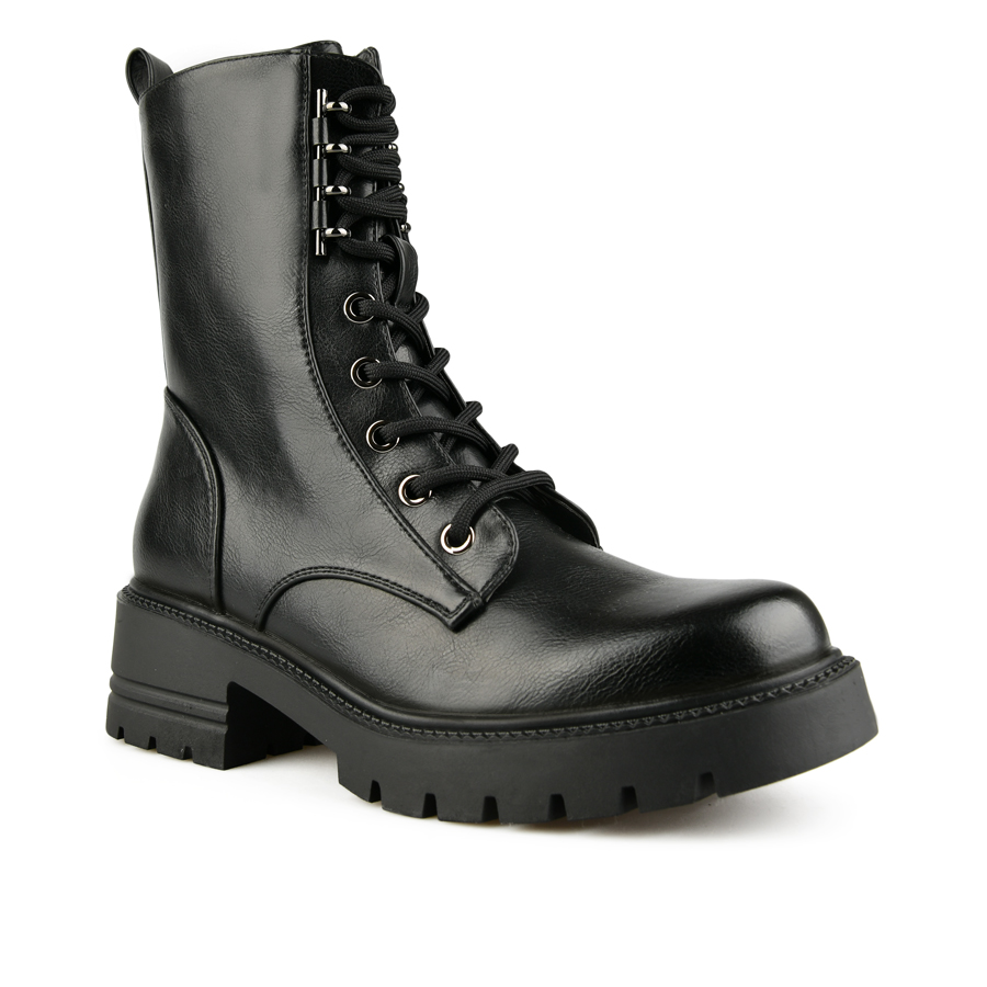 botine damă piele ecologică negru 1