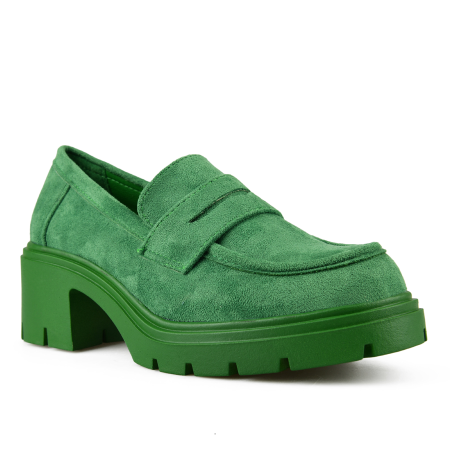 γυναικεία παπούτσια ύφασμα πράσινα 1