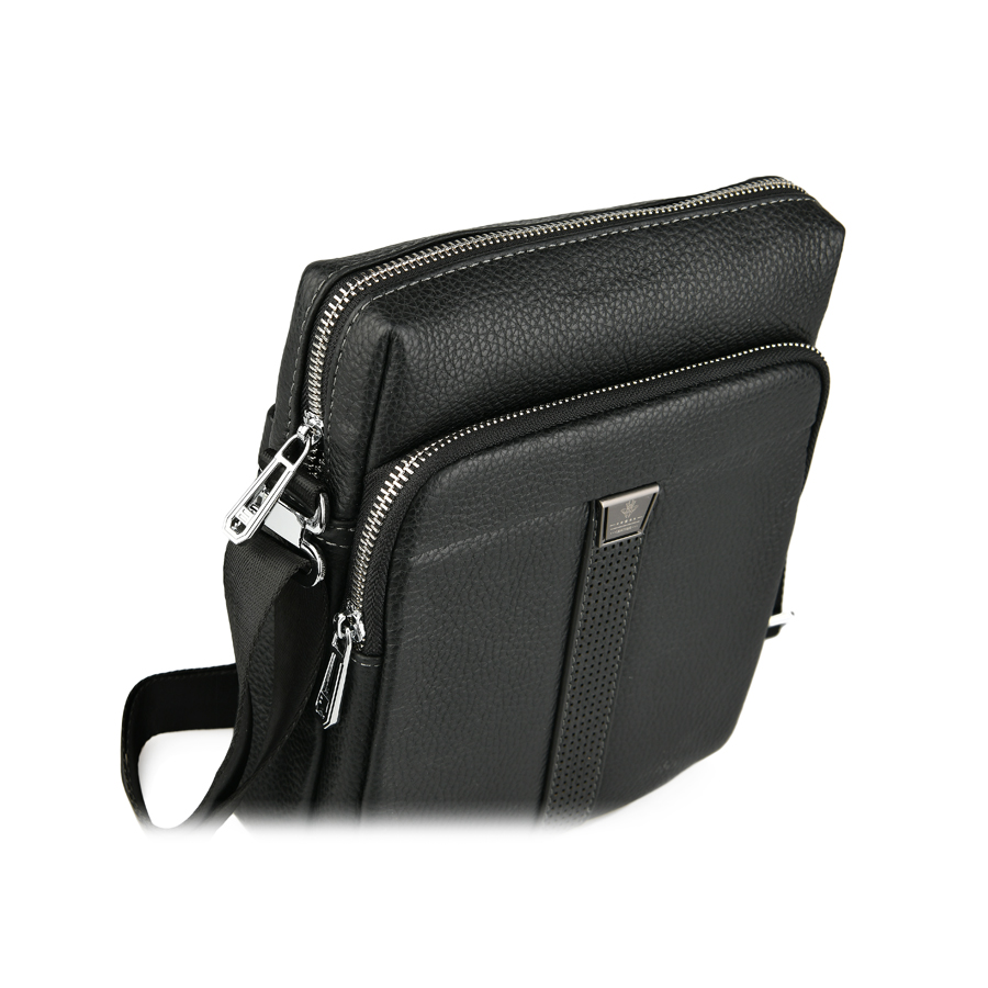 geantă bărbați piele naturală negru 2