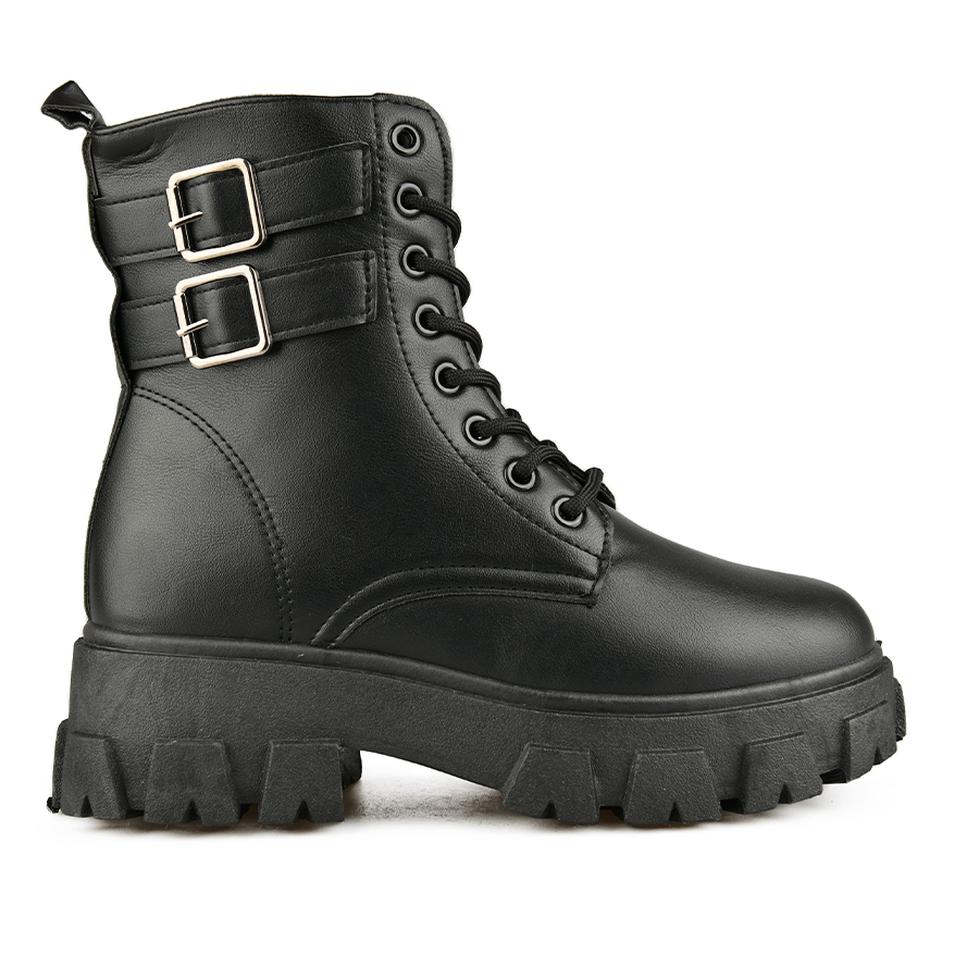 γυναικεία μποτάκια οικολογικό δέρμα μαύρο 0